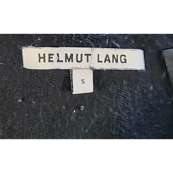 Helmut Lang Women’s Distressed Black Luxury Sweatshirt Sweater S Made in USA EUC - Picture 6 of 9